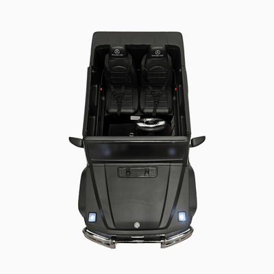 24V Exclusive Matte Black Mercedes Benz G63 2-Seater 4x4 Kids' Ride-on SUV W/ EVA Wheels, Leather Seats, Light-up Logo, BT & RC.