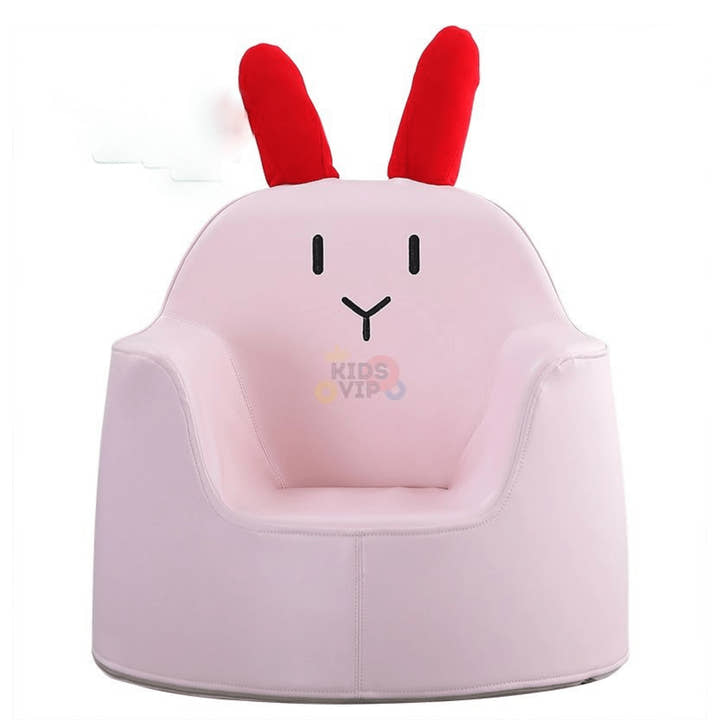 Kids' and Toddlers' Single Seat Cozy Bunny Edition Play Sofa Chair - Pink.
