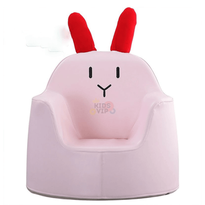 Kids' and Toddlers' Single Seat Cozy Bunny Edition Play Sofa Chair - Pink.