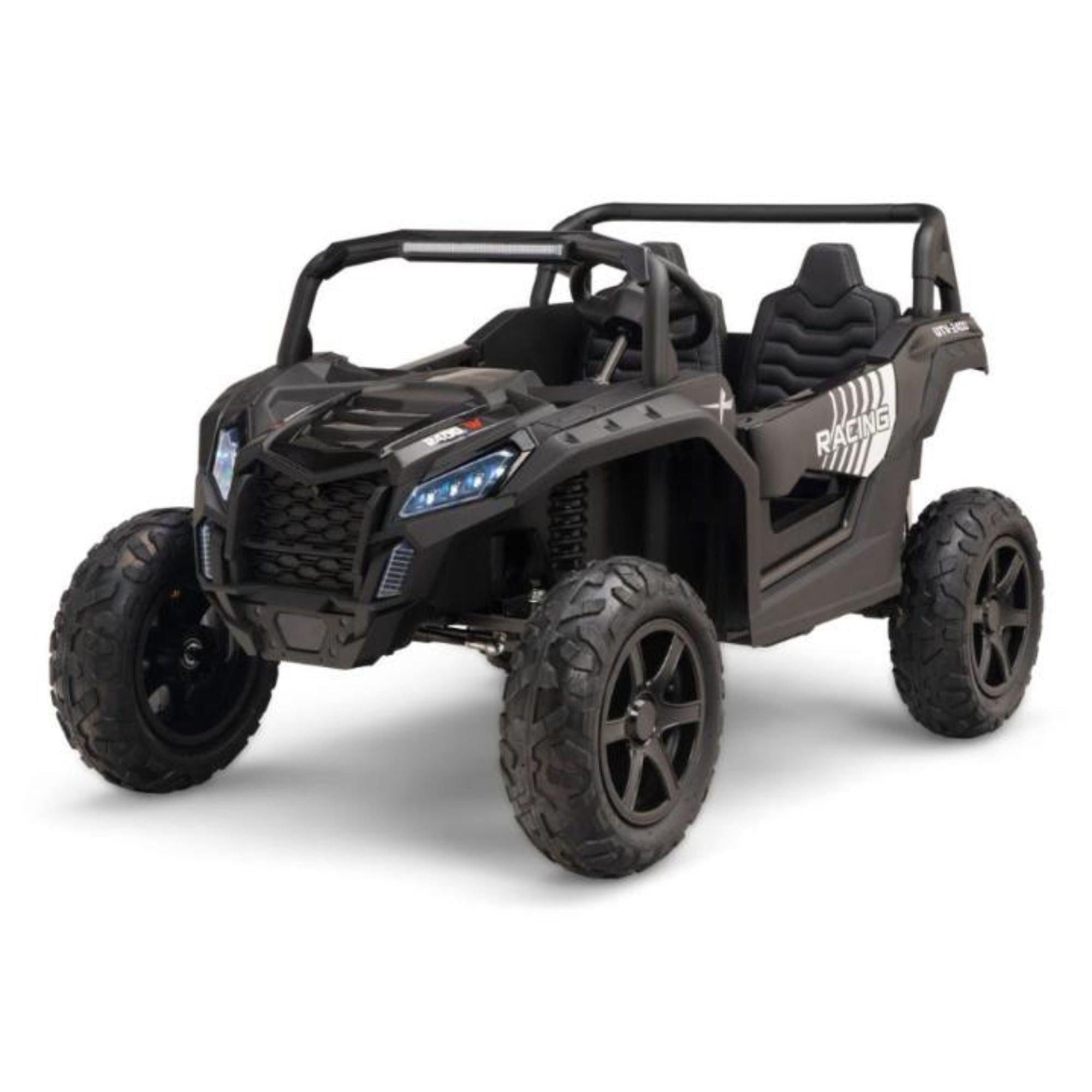 Black Heavy Duty 24V 14Ah Blade XR Edition XXL 2-Seater Ride-On Buggy W/ 180W Brushless Motor, Inflatable Tires & BT (No RC).
