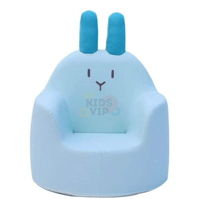 Kids' and Toddlers' Single Seat Cozy Bunny Edition Play Sofa Chair - Blue.