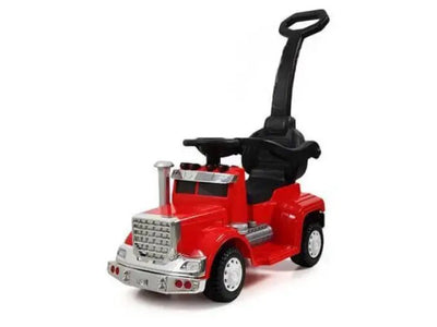 6V Red Big Rig Edition 3-in-1 Convertible Ride-on Truck and Push-Car W/ Remote Control.
