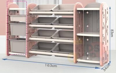 Kids and Toddlers Toy Storage / Organizer with Bins and Bookshelves.
