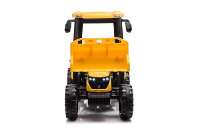 24V Kids' XXL Upgraded 6-Wheel Tractor W/ Trailer, Leather Seat, Music, Lights & RC.
