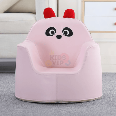 Kids' and Toddlers' Single Seat Cozy Panda Edition Play Sofa Chair - Pink.