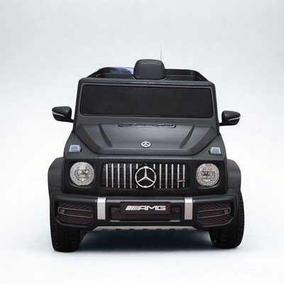 12V Luxury Matte Black Edition Mercedes Benz AMG G63 Ride-On SUV W/ Rubber Wheels, Leather Seat, Bluetooth & RC.