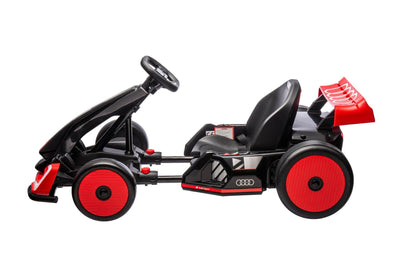 24V Red Newest Upgraded Audi Drifting Go Kart W/ 180° Drift, Bluetooth Music & Lights.