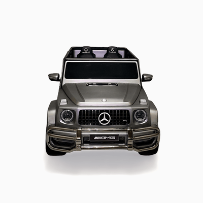 24V Exclusive Matte Grey Mercedes Benz G63 2-Seater 4x4 Kids' Ride-on SUV W/ EVA Wheels, Leather Seats, Light-up Logo, BT & RC.