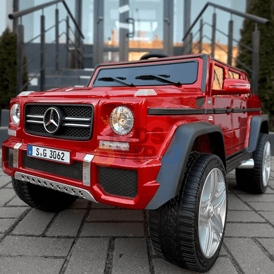 12V Red Luxury Mercedes Maybach G650s Kids' 4x4 Ride-on SUV W/ Rubber Wheels, Music & RC.