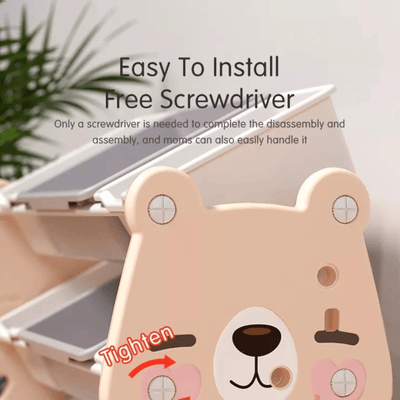 Kids and Toddlers Bear Edition Mini Toy Storage / Organizer with Bins.
