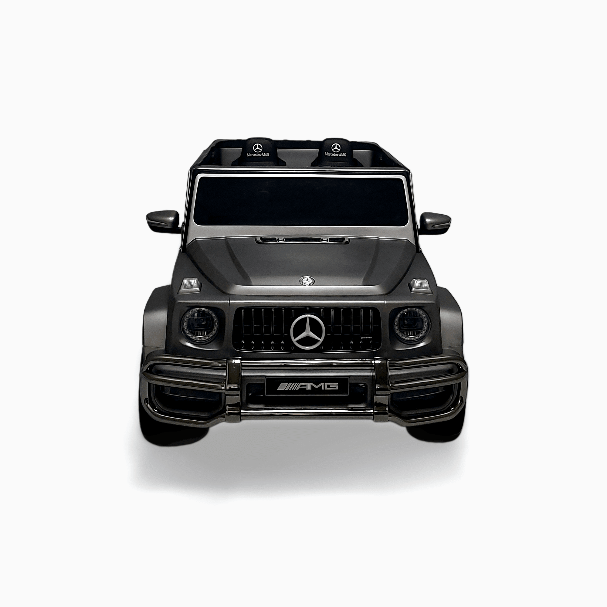 24V Exclusive Matte Grey Mercedes Benz G63 2-Seater 4x4 Kids' Ride-on SUV W/ EVA Wheels, Leather Seats, Light-up Logo, BT & RC.