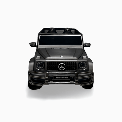 24V Exclusive Matte Grey Mercedes Benz G63 2-Seater 4x4 Kids' Ride-on SUV W/ EVA Wheels, Leather Seats, Light-up Logo, BT & RC.