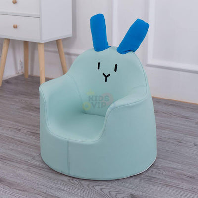 Kids' and Toddlers' Single Seat Cozy Bunny Edition Play Sofa Chair - Blue.