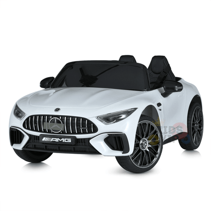 12V White Mercedes Benz SL63 Kids' Exclusive 4X4 Ride-On Car W/ EVA Rubber Wheels, Music & RC.