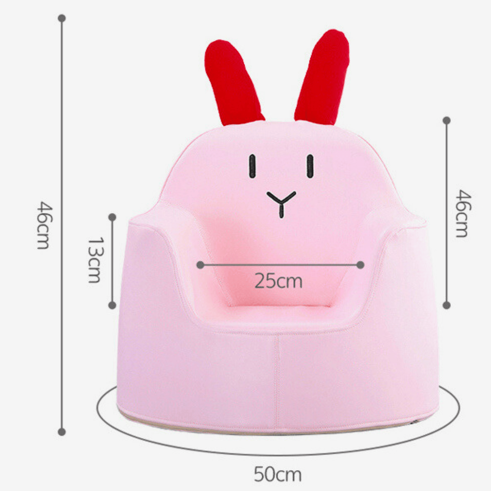 Kids' and Toddlers' Single Seat Cozy Bunny Edition Play Sofa Chair - Pink