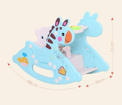 Toddlers' and Infants' Rocking Zebra Edition Chair - Blue.