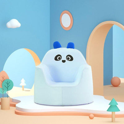 Kids' and Toddlers' Single Seat Cozy Panda Edition Play Sofa Chair - Blue.