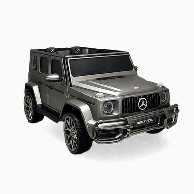 24V Exclusive Matte Grey Mercedes Benz G63 2-Seater 4x4 Kids' Ride-on SUV W/ EVA Wheels, Leather Seats, Light-up Logo, BT & RC.