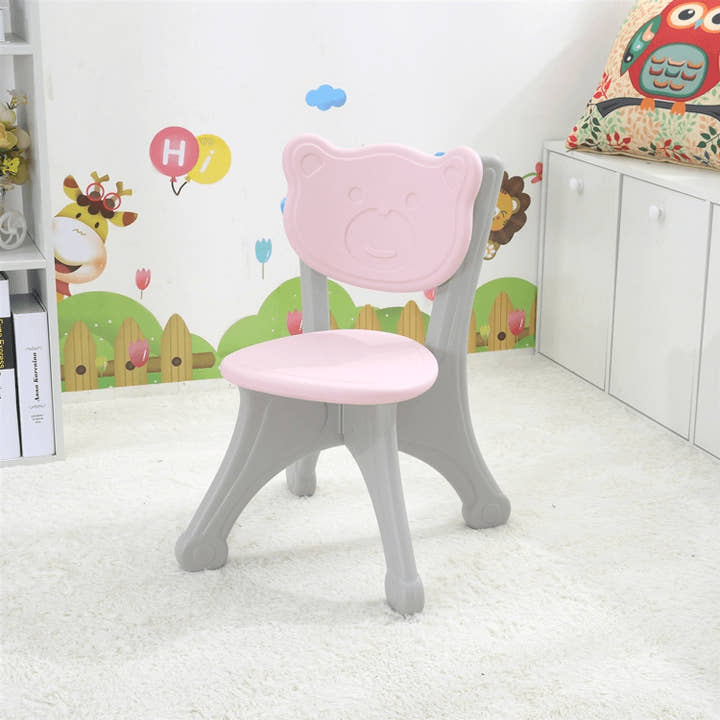 Kids & Toddlers Bear Edition Table & Chair Set W/ 2 Chairs and Storage Baskets.