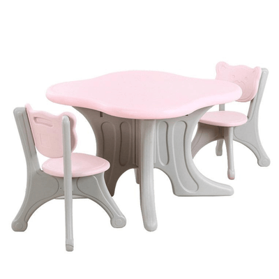 Kids & Toddlers Bear Edition Table & Chair Set W/ 2 Chairs and Storage Baskets.