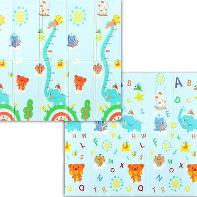 XL Luxury Indoor/ Outdoor Double Sided Foldable Waterproof Foam Play Mat - 200x180x2cm.