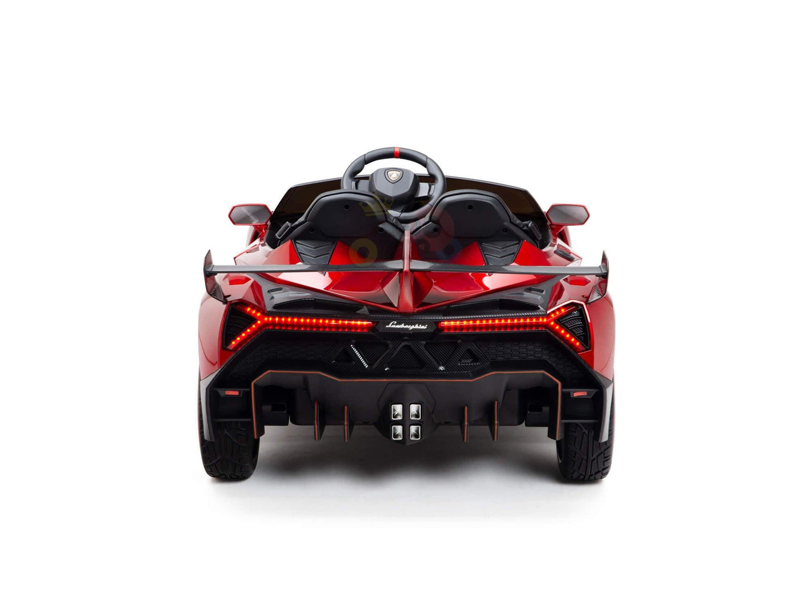 12V Red Lamborghini Veneno 4X4 Limited Edition Ride-on Car W/ EVA Rubber Wheels, Bluetooth & RC.