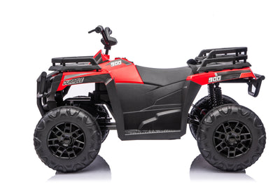 Titan Pro Edition 24V Kids Electric ATV with 200W Brushless Motor, Rubber Inflatable Wheels & Leather Seat