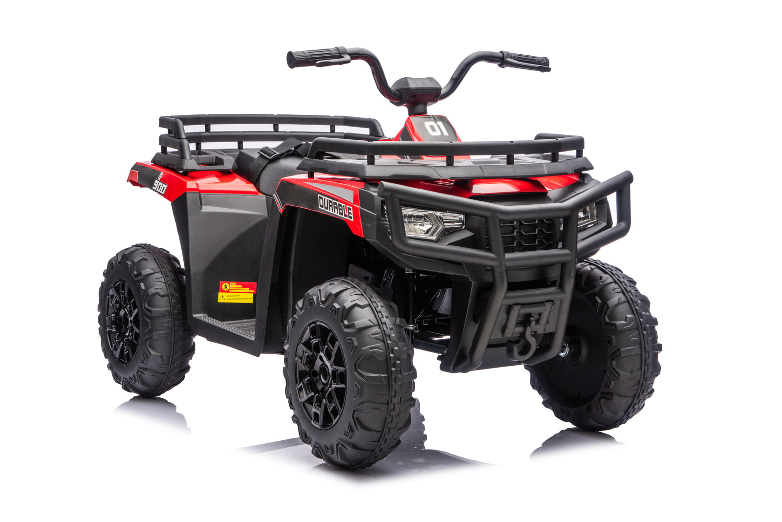 Titan Pro Edition 24V Kids Electric ATV with 200W Brushless Motor, Rubber Inflatable Wheels & Leather Seat