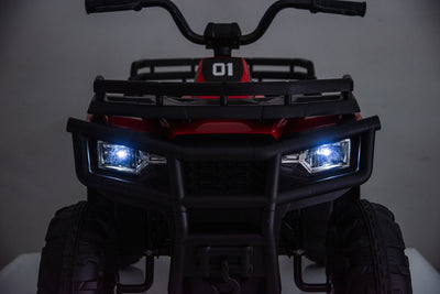 Titan Pro Edition 24V Kids Electric ATV with 200W Brushless Motor, Rubber Inflatable Wheels & Leather Seat
