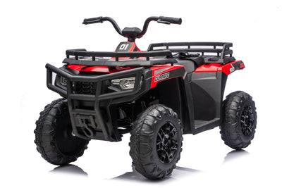 Titan Pro Edition 24V Kids Electric ATV with 200W Brushless Motor, Rubber Inflatable Wheels & Leather Seat
