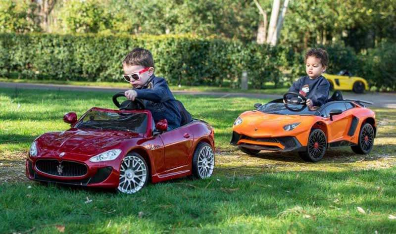 kids driving electric cars