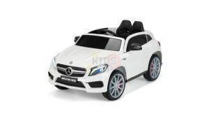 12v Mercedes GLA45 Kids and Toddlers Ride on Car rc leather seat rubber wheels white kidsvip 2.jfif