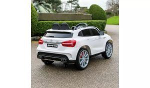 12v Mercedes GLA45 Kids and Toddlers Ride on Car rc leather seat rubber wheels white kidsvip 3