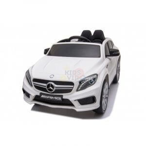 12v Mercedes GLA45 Kids and Toddlers Ride on Car rc leather seat rubber wheels white kidsvip 43