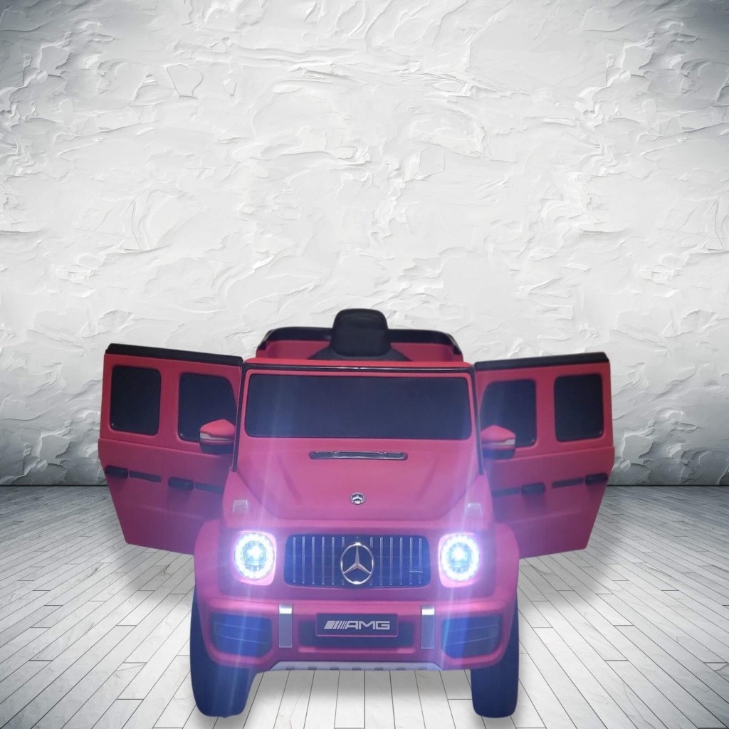 Mercedes Benz G63 12v Ride on Car Truck for Kids and Toddlers Leather Seat Rubber Wheels RC