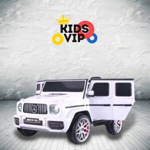 MERCEDES G63 KIDS TODDLERS RIDE ON CAR 12V RUBBER WHEEL LETHAR SEAT KIDSVIP WHITE 13