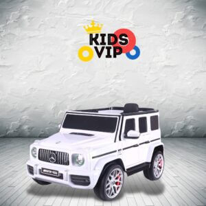 MERCEDES G63 KIDS TODDLERS RIDE ON CAR 12V RUBBER WHEEL LETHAR SEAT KIDSVIP WHITE 23