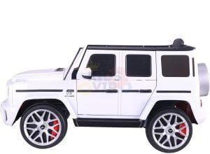 MERCEDES benz amg 306 G63 KIDS TODDLERS RIDE ON CAR 12V RUBBER WHEEL LEaTHeR SEAT KIDSVIP white doors 38