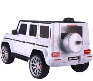 MERCEDES benz amg 306 G63 KIDS TODDLERS RIDE ON CAR 12V RUBBER WHEEL LEaTHeR SEAT KIDSVIP white doors 40