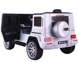 MERCEDES benz amg 306 G63 KIDS TODDLERS RIDE ON CAR 12V RUBBER WHEEL LEaTHeR SEAT KIDSVIP white doors 41
