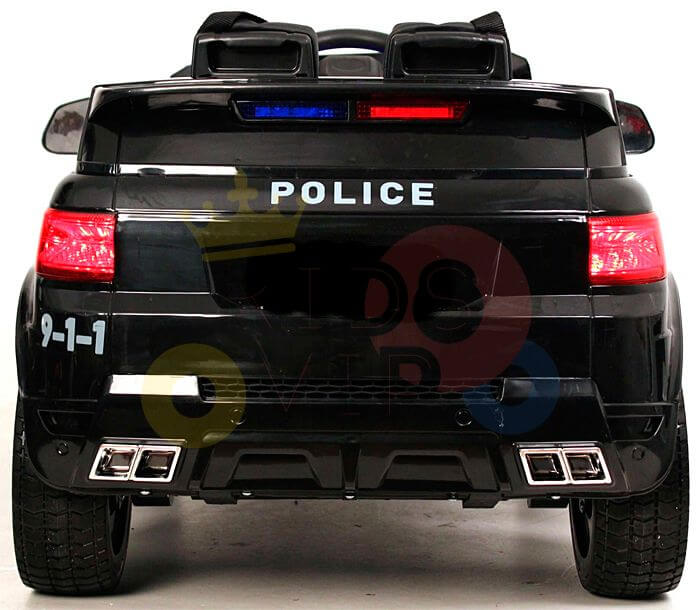 police ride car