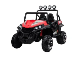 24V Enhanced 4X4 Viper Ride On Buggy:UTV for 2 Riders With Leather Seats, Rubber Wheels, Bluetooth, Remote Control