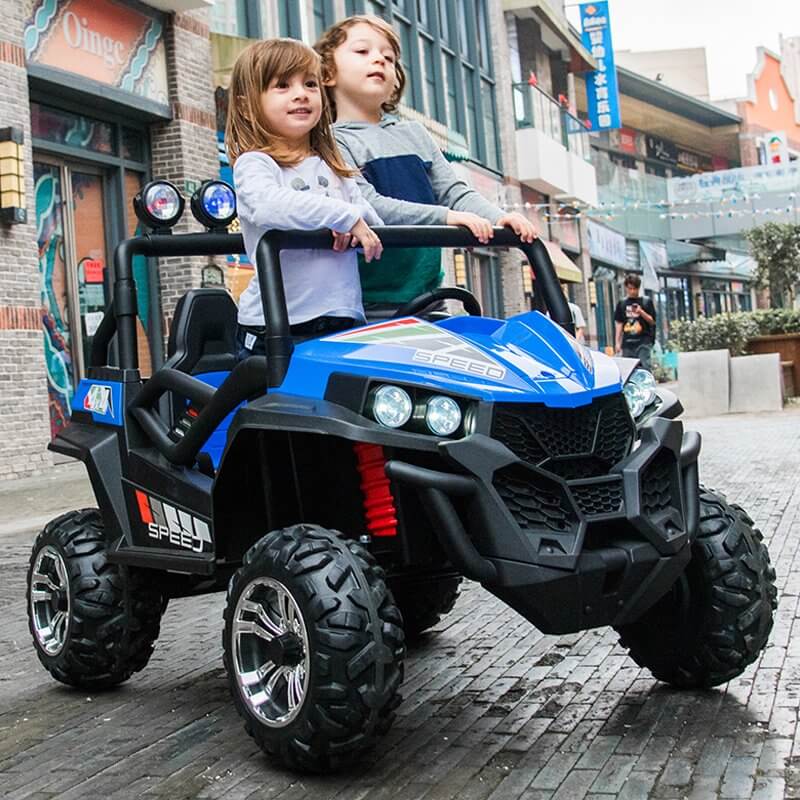 Kidsvip 2 Seater Ride On Utv Buggy 2X12V Rubber Wheels Toddlers Kids Blue 13