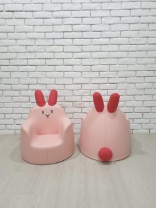 kidsvip leatther sofa chair pu pink bunny 1