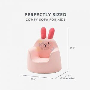 kidsvip leatther sofa chair pu pink bunny 25