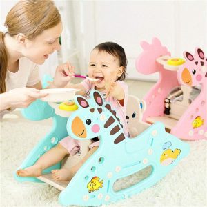 kidsvip rocking deer zeebra chair toddlers infants blue 11