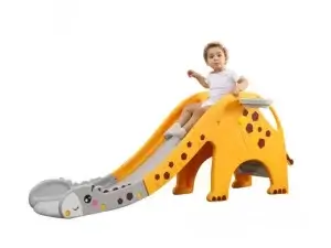 kids toddlers and baby indoor outdoor giraffe slide with full step and basketball ring 2