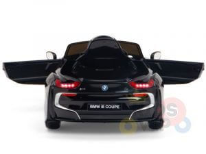 kids and toddlers bmw i8 ride on car 12v leather seat rubber wheels kids vip black 11