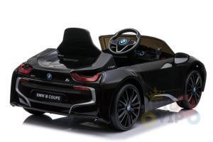 kids and toddlers bmw i8 ride on car 12v leather seat rubber wheels kids vip black 19