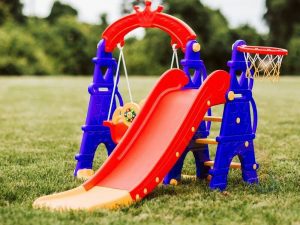 kids toddlers swing slide playset crown kidsvip colorfull 12